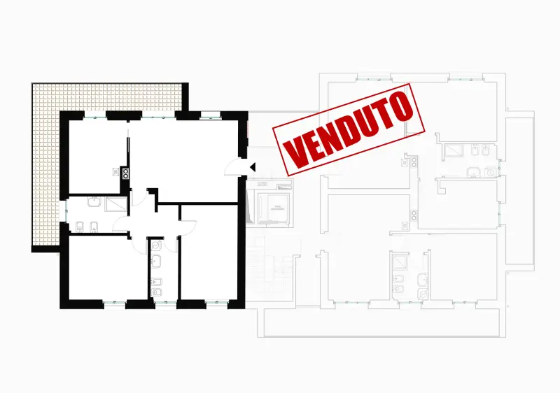 Quadrilocale in Condominio Grazia - 1° piano, CODOGNO — Planimetria
