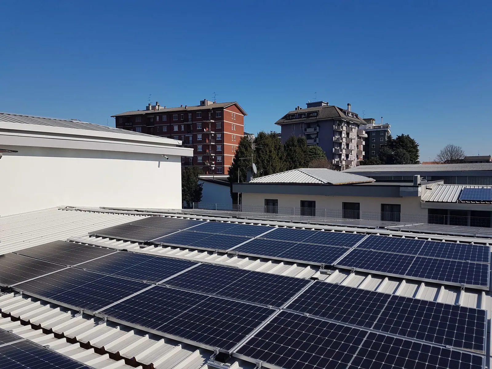 Impianto fotovoltaico realizzato per un intervento di efficientamento